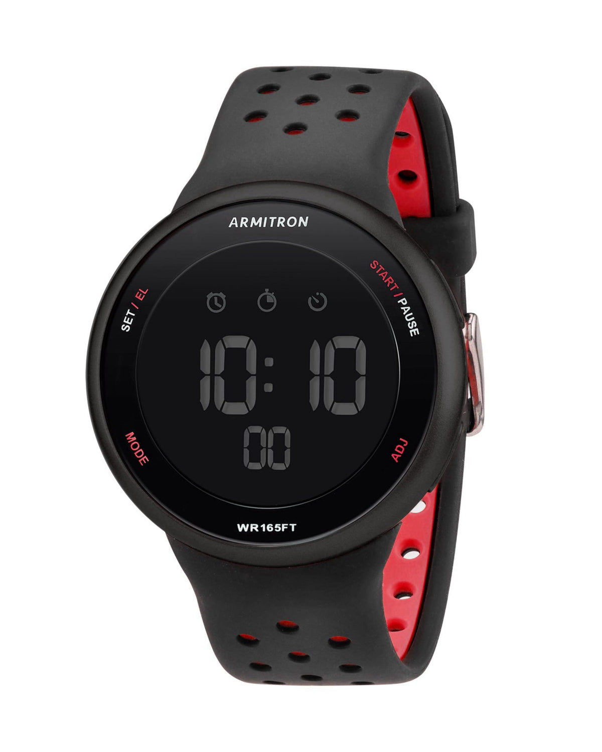 Armitron Sport Unisex Digital Chronograph Silicone Strap Watch, 40/8423 – alternate angle