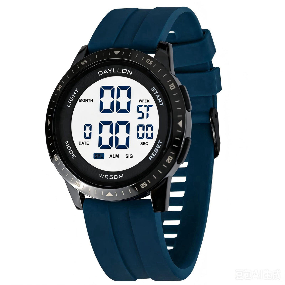 Dayllon Metal Case Ultra-Thin Minimalist Sports Digital Watch for Men Women – close-up detail