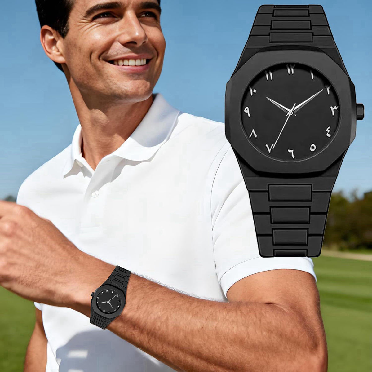 dayutech 3 Pack Watches for Men Quartz Black Sports Minimalist Ultra-Thin Military Jelly Dress Classic Business Wrist Wa