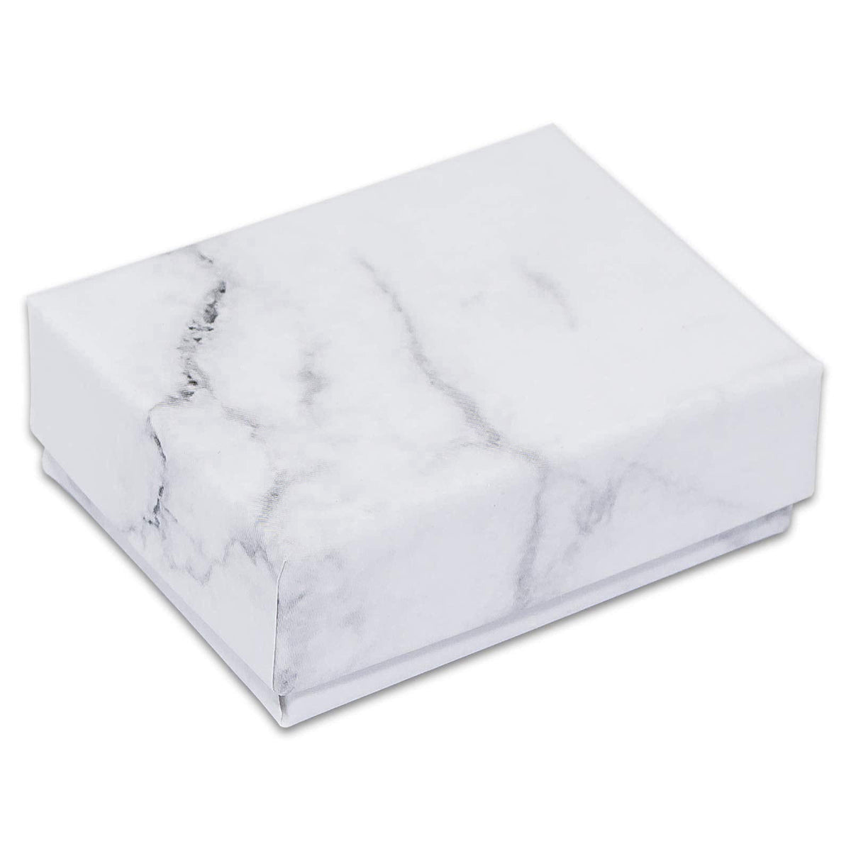 TheDisplayGuys For Your Modern Living TheDisplayGuys 100 Cardboard Jewelry Gift Boxes with Inserts - Marble White – full