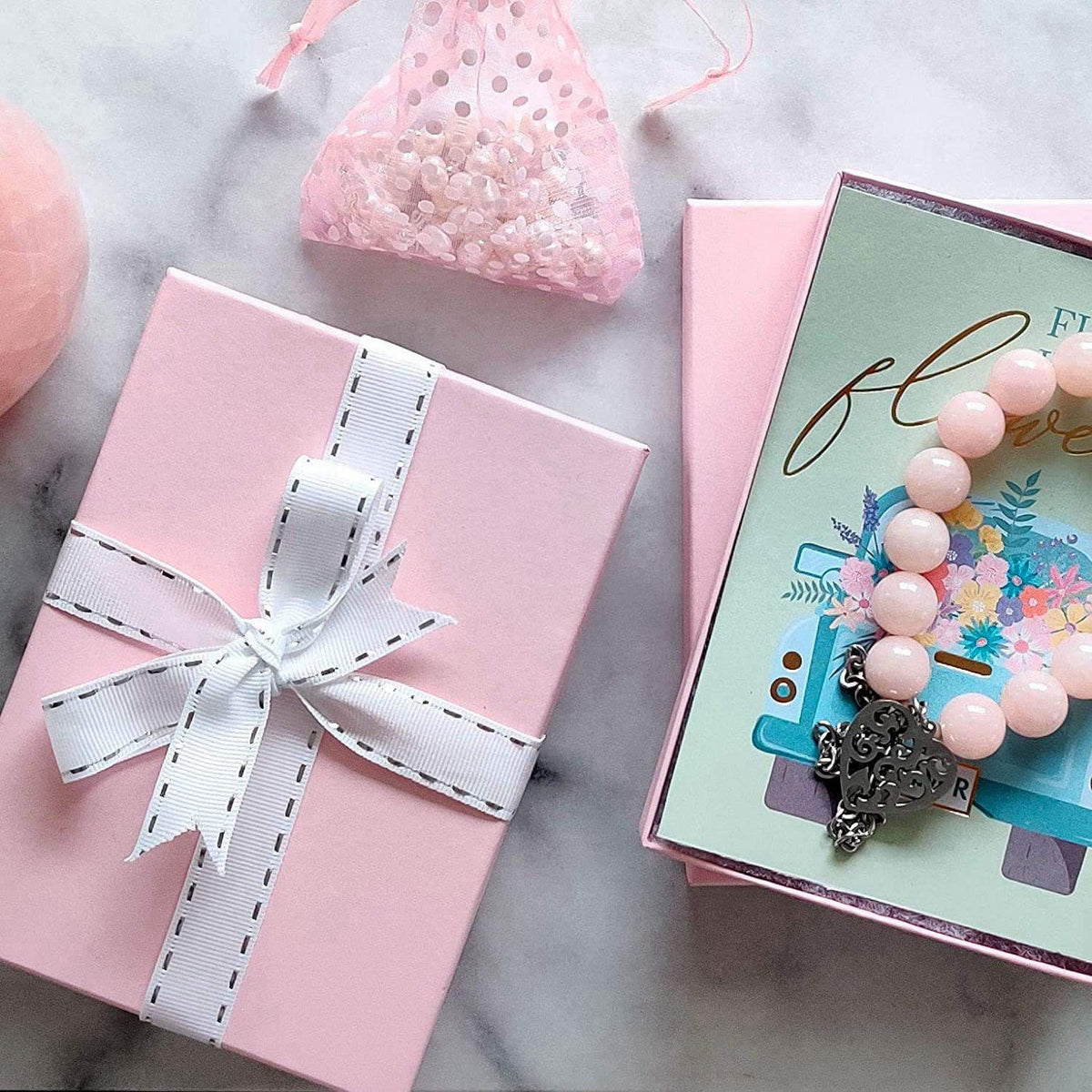 TheDisplayGuys For Your Modern Living TheDisplayGuys 100 Cardboard Jewelry Gift Boxes with Inserts - Pastel Pink – full 