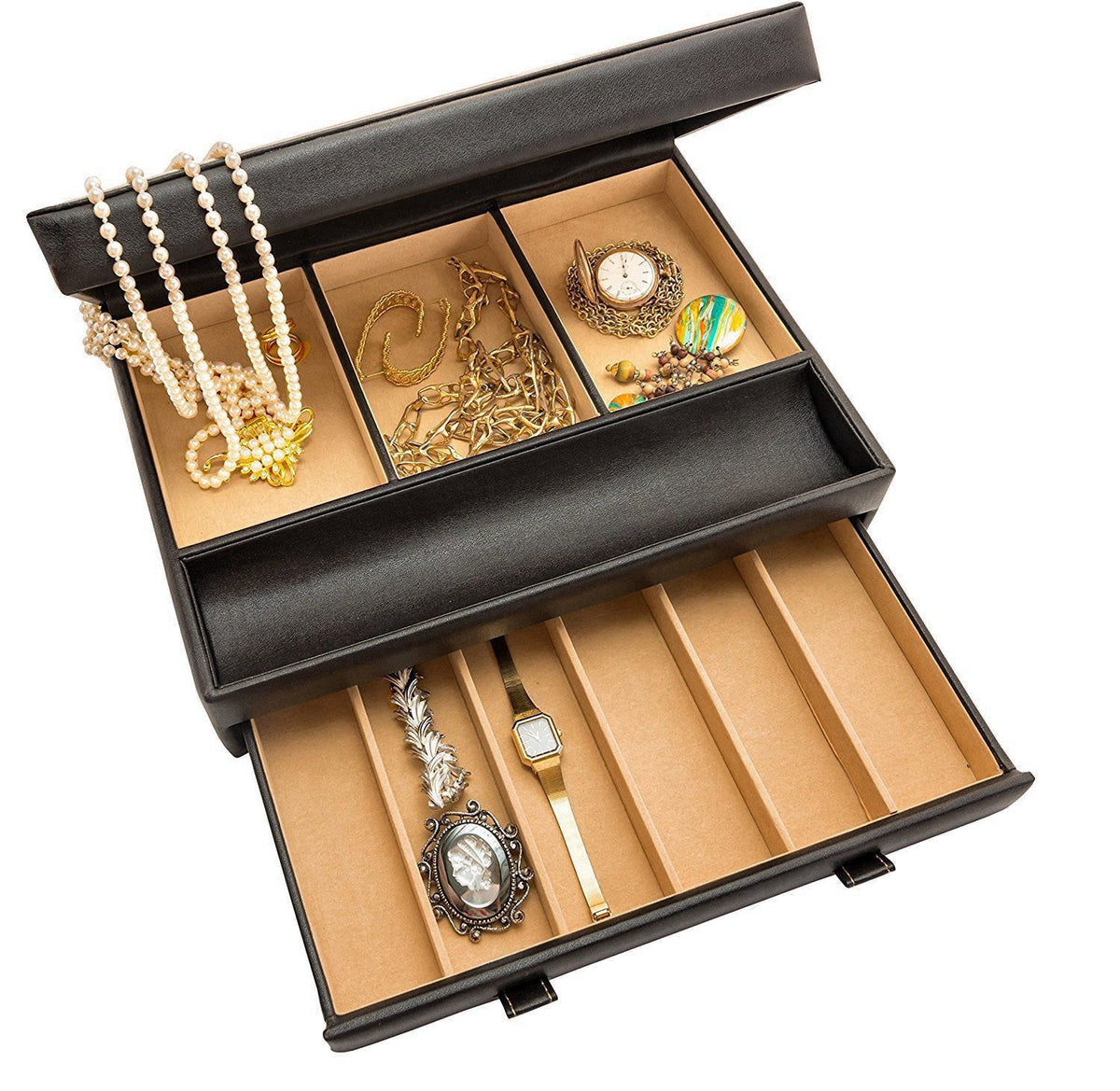 Stock Your Home Mens Valet Tray, Men's Jewelry Box, Night Stand Organizers and Storage, Bedside Table Organizer, Watch B