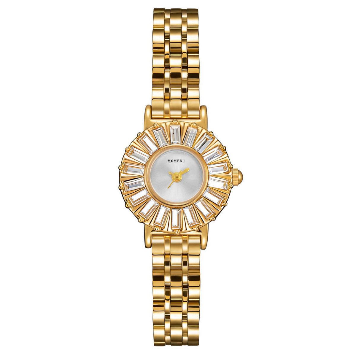 GORBEN Gold-Tone Women's Watch with High-Precision Quartz Movement, Crystal Bezel Ultra-Thin Wristwatch, Elegant Gift Bo