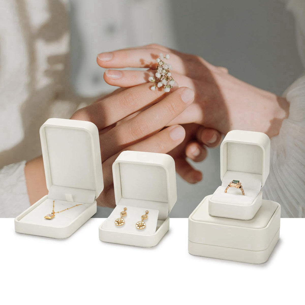 Oirlv Leather Jewelry Set Box Big Necklace Storage Case Jewelry Gift Box – packaging and label