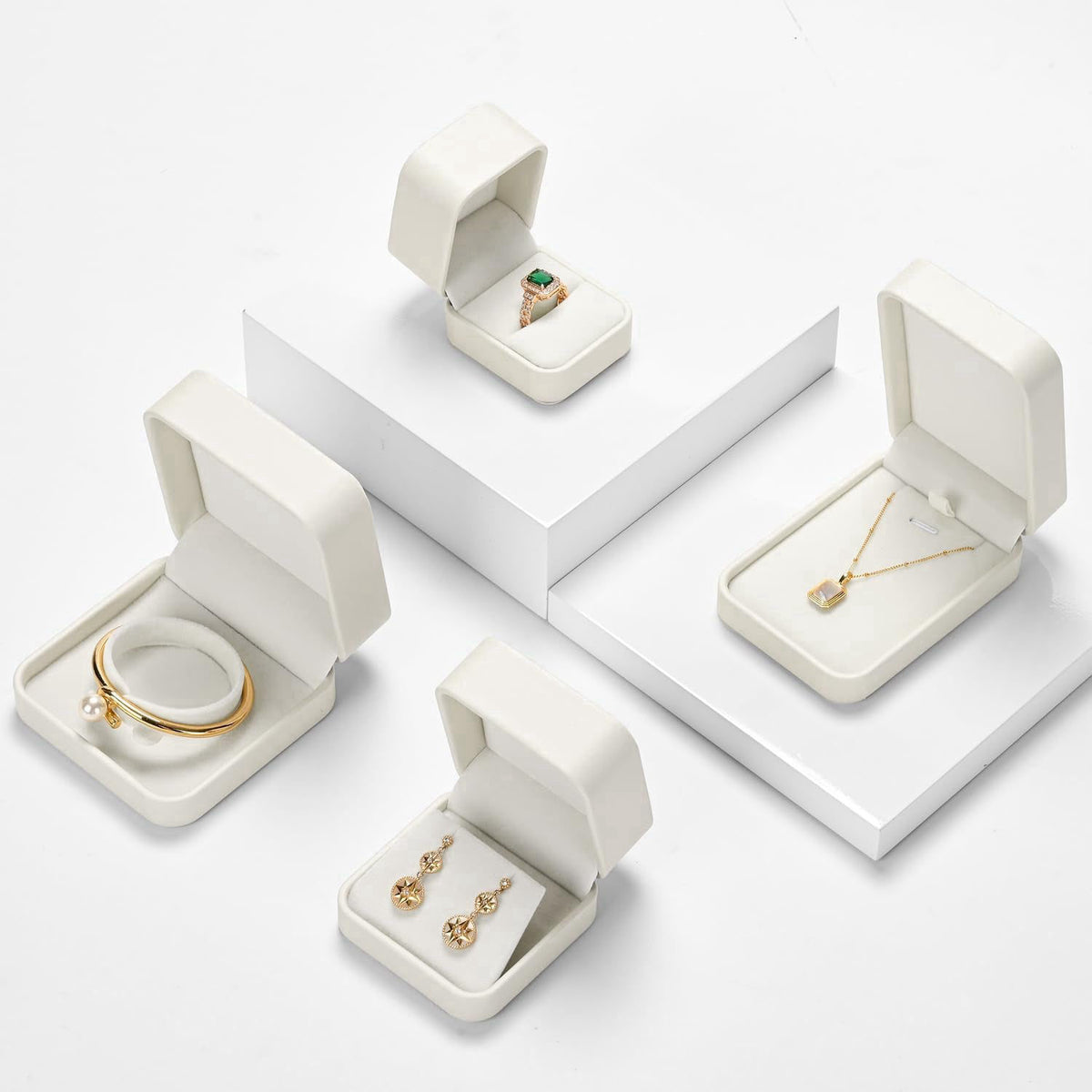 Oirlv Leather Jewelry Set Box Big Necklace Storage Case Jewelry Gift Box – full view