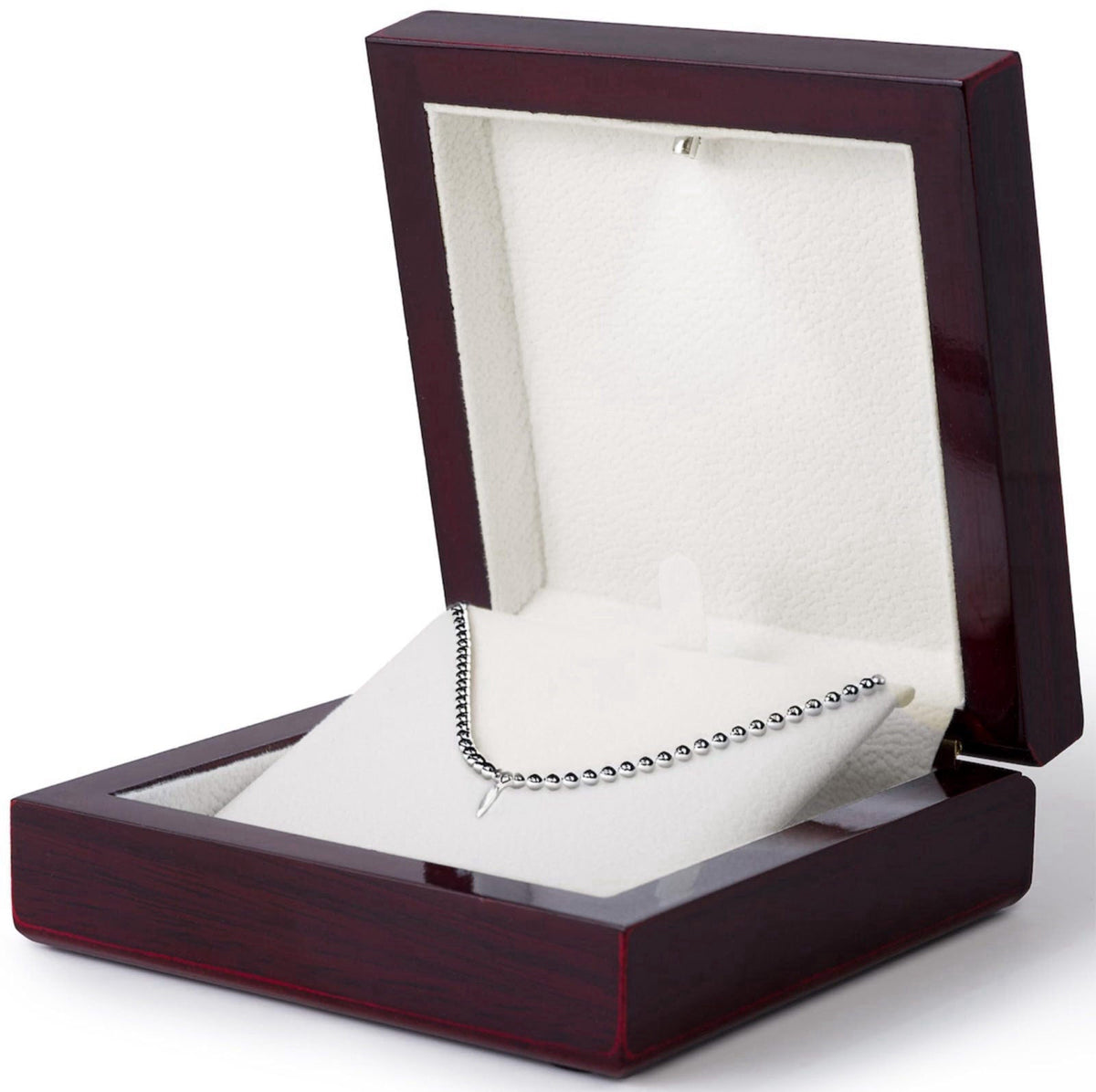 Cokos Box Necklace Box with LED Light – Small Jewelry Display Case for Bracelet, Earrings, or Chains – Luxury Lighted Wo