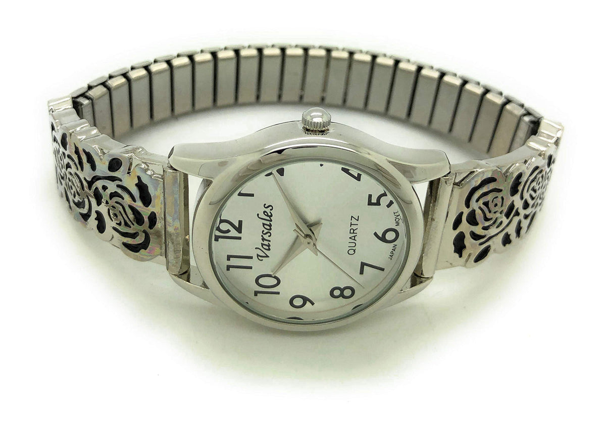 VERSALES Ladies Elegant Floral Flower Stretch Elastic Band Fashion Watch Varsales – packaging and label