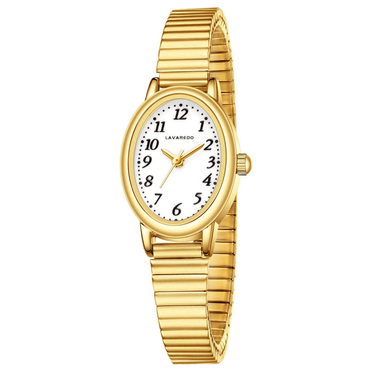 VTAIGE Small Gold Watch for Women, Oval Case, Analog, Steel Expansion Band – product photo (Wrist Watches)