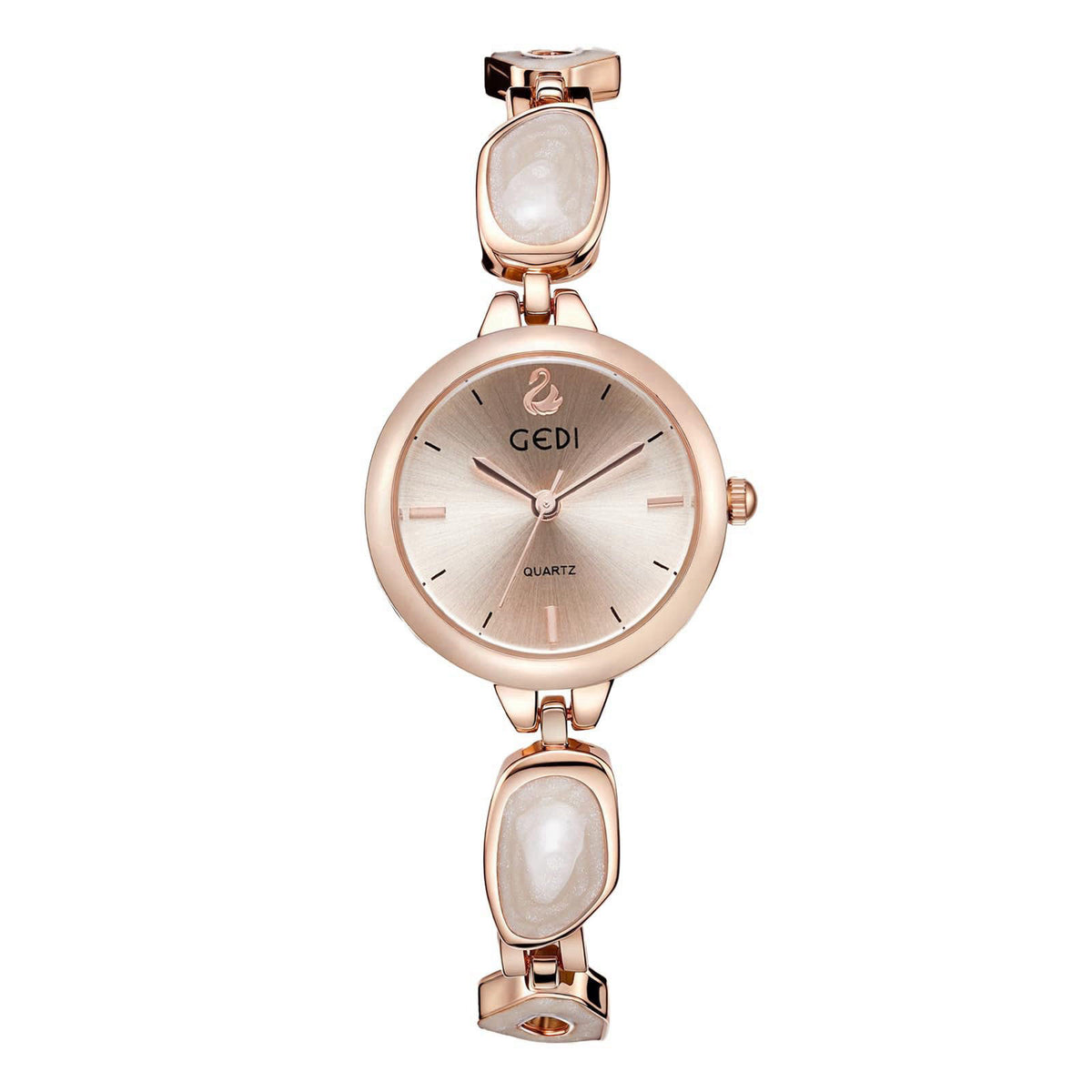 XG.&co Vintage Pearl Bracelet Watch for Women - Elegant 25mm Petite Dial Quartz Watch, 30M Waterproof Adjustable Slider 