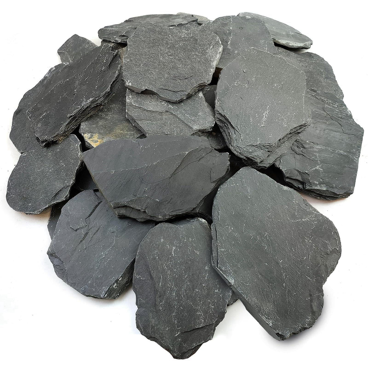 YISZM Slate Rock for Aquarium, 5-7 Inch Polished Natural Stone Rocks,10 lbs