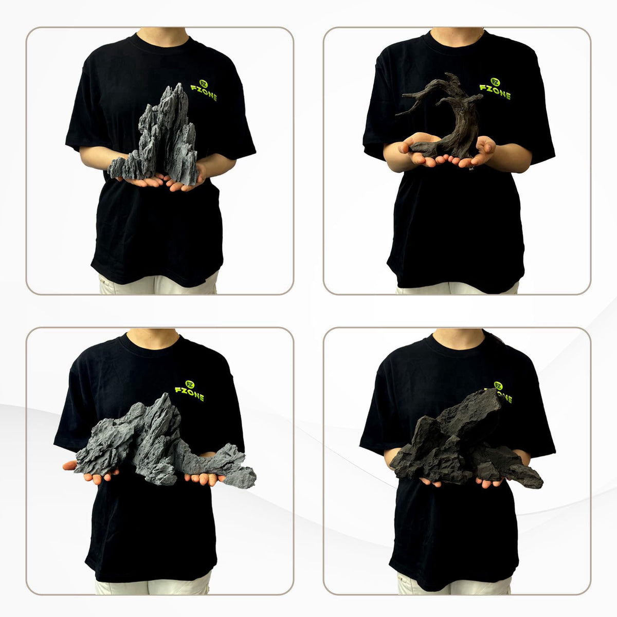 FZONE Aquarium Rocks, Micro Resin Seiryu Rock, Aquascaping Hardscape Decor – alternate angle