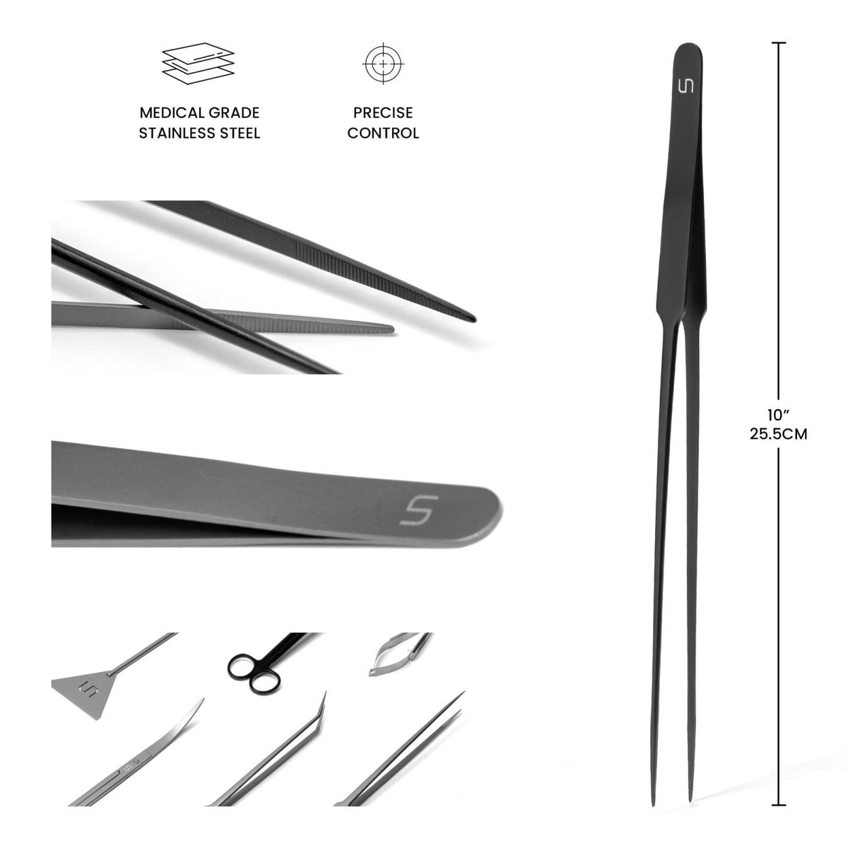 Ultum Nature Systems UNS Aquascaping Tools - Stainless Steel, Rust Resistant, Freshwater Planted Tank, Saltwater Reef Aq
