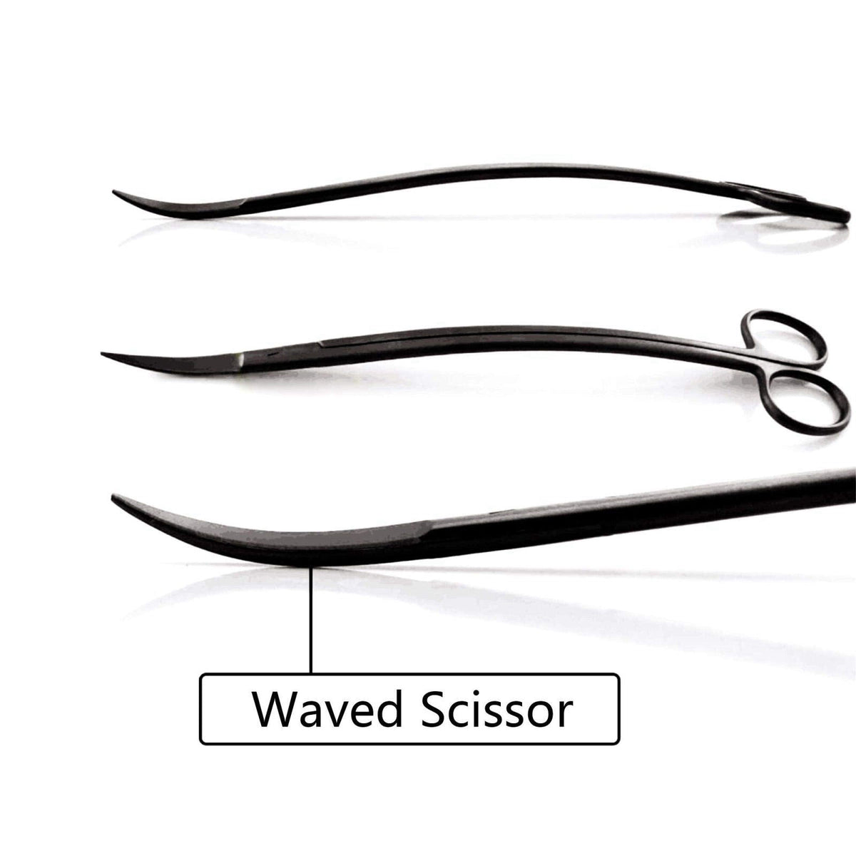 KnR Harmony Aquascaping Tools 7 in 1 Kit Aquarium Plant Scissors Tools Set Curved & Waved Scissor Tweezers Spatula Stain