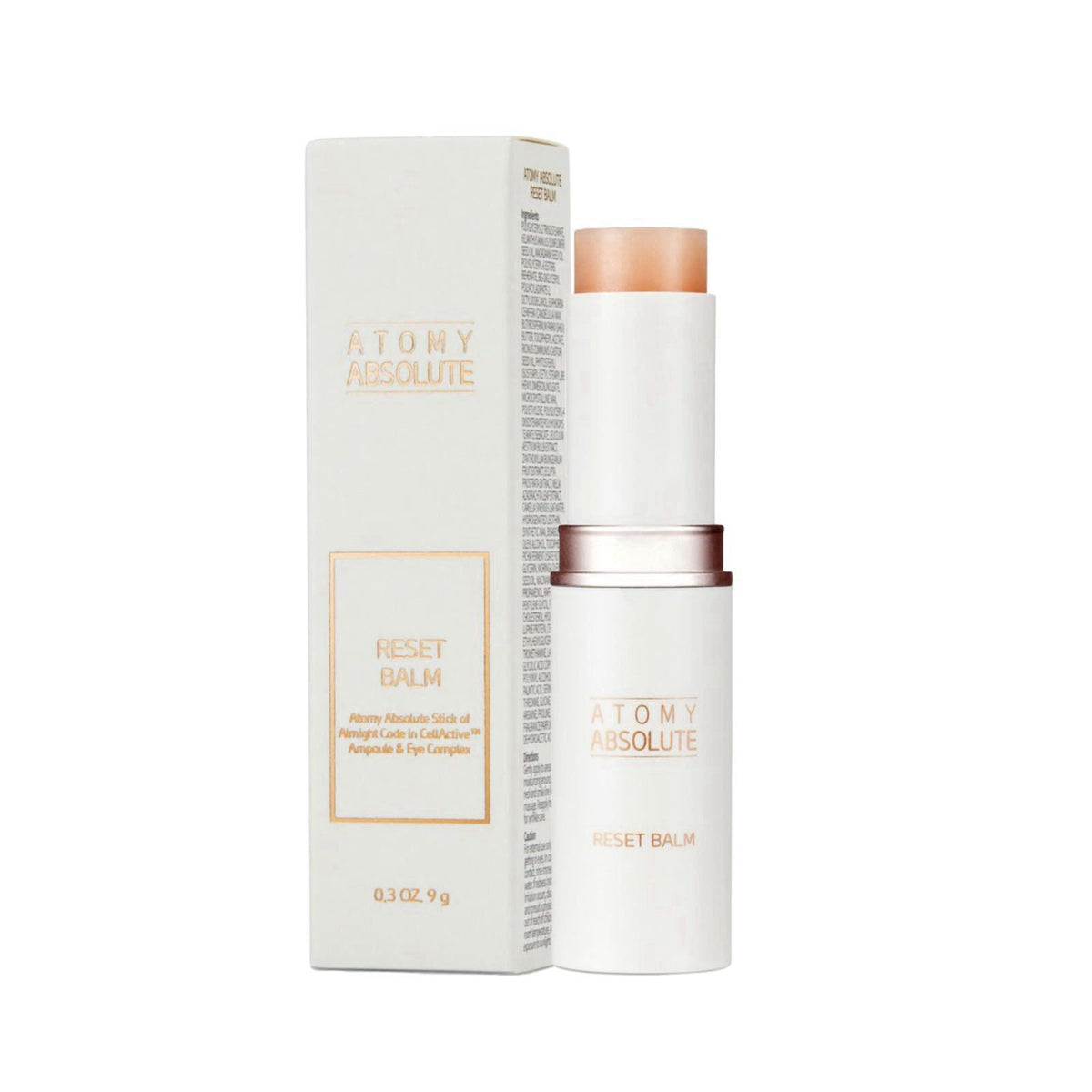 Absolute Reset A.T.O.M.Y Twist-Up Design Balm Stick – packaging and label