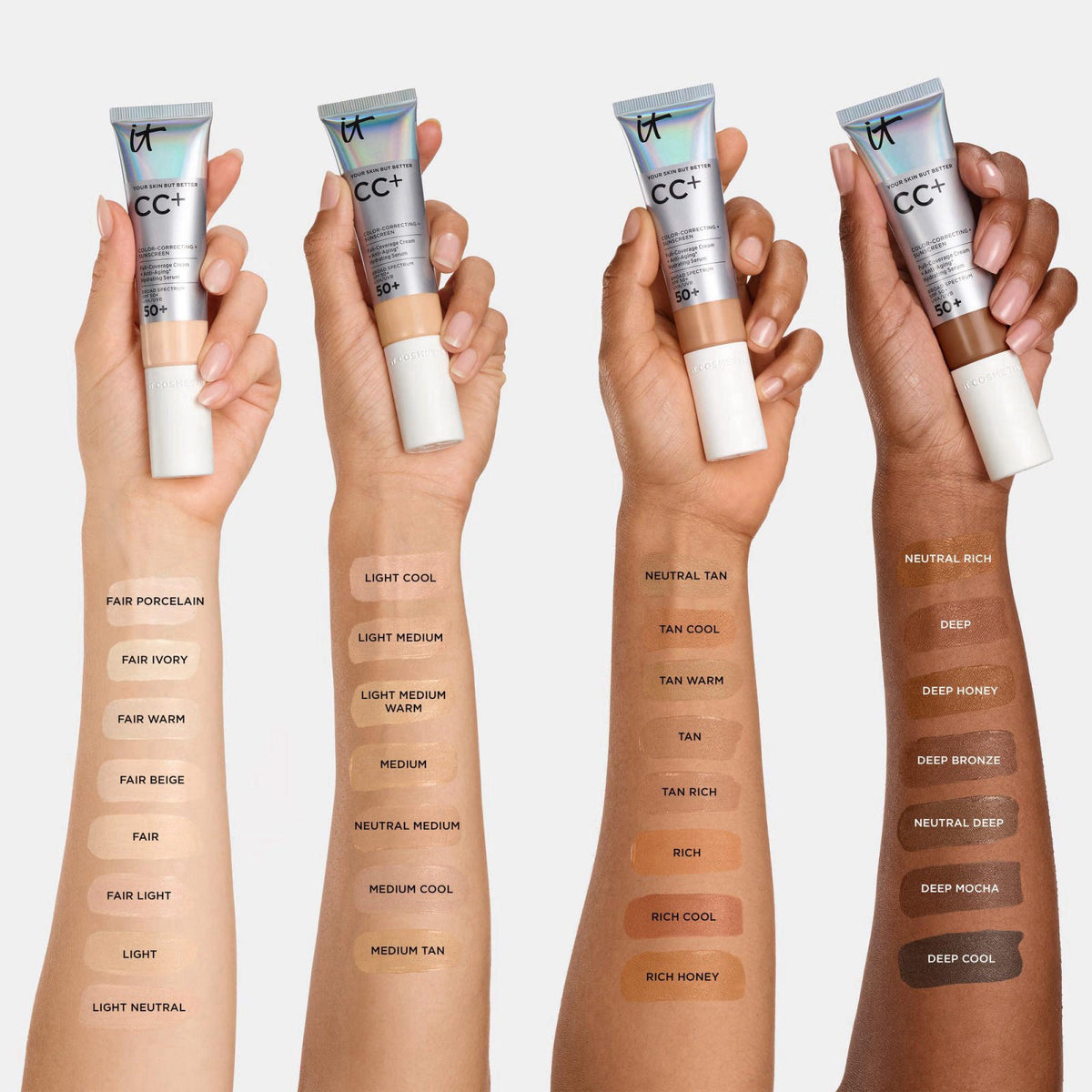 IT Cosmetics CC+ Cream with SPF 50+ Full Coverage Foundation Natural Finish – alternate angle