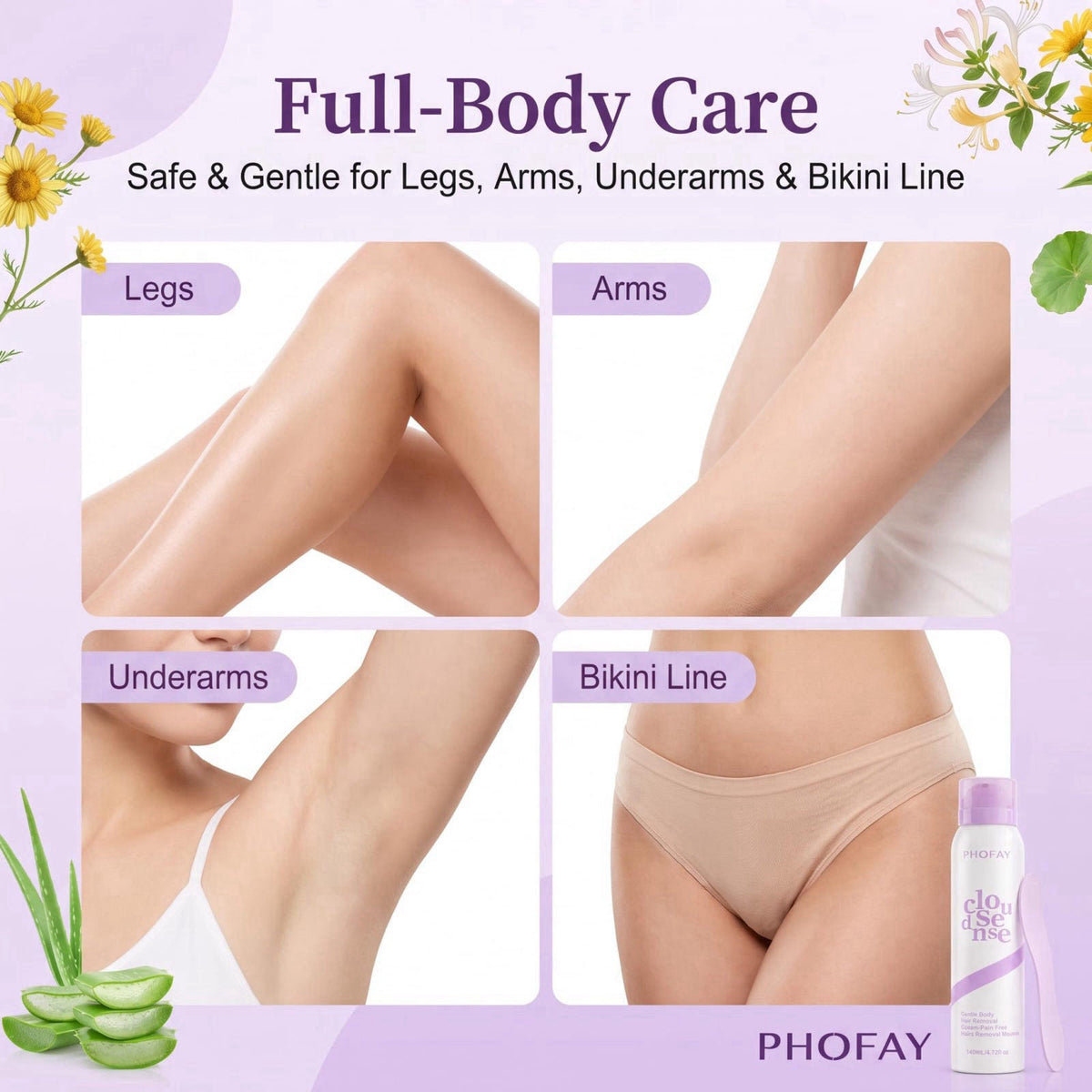 PHOFAY Cloud Sense Gentle Formula Hair Removal Spray – alternate angle