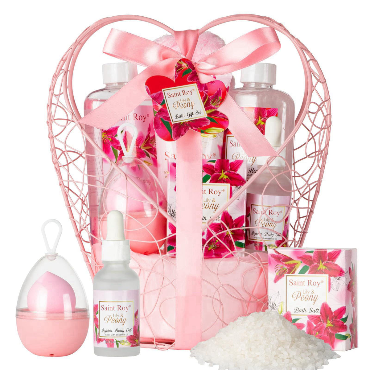Saint Roy Spa Gift Basket Gifts for Mom Gifts Basket Christmas Gift for Women Spa Set – product photo (Sets &amp; Kits)