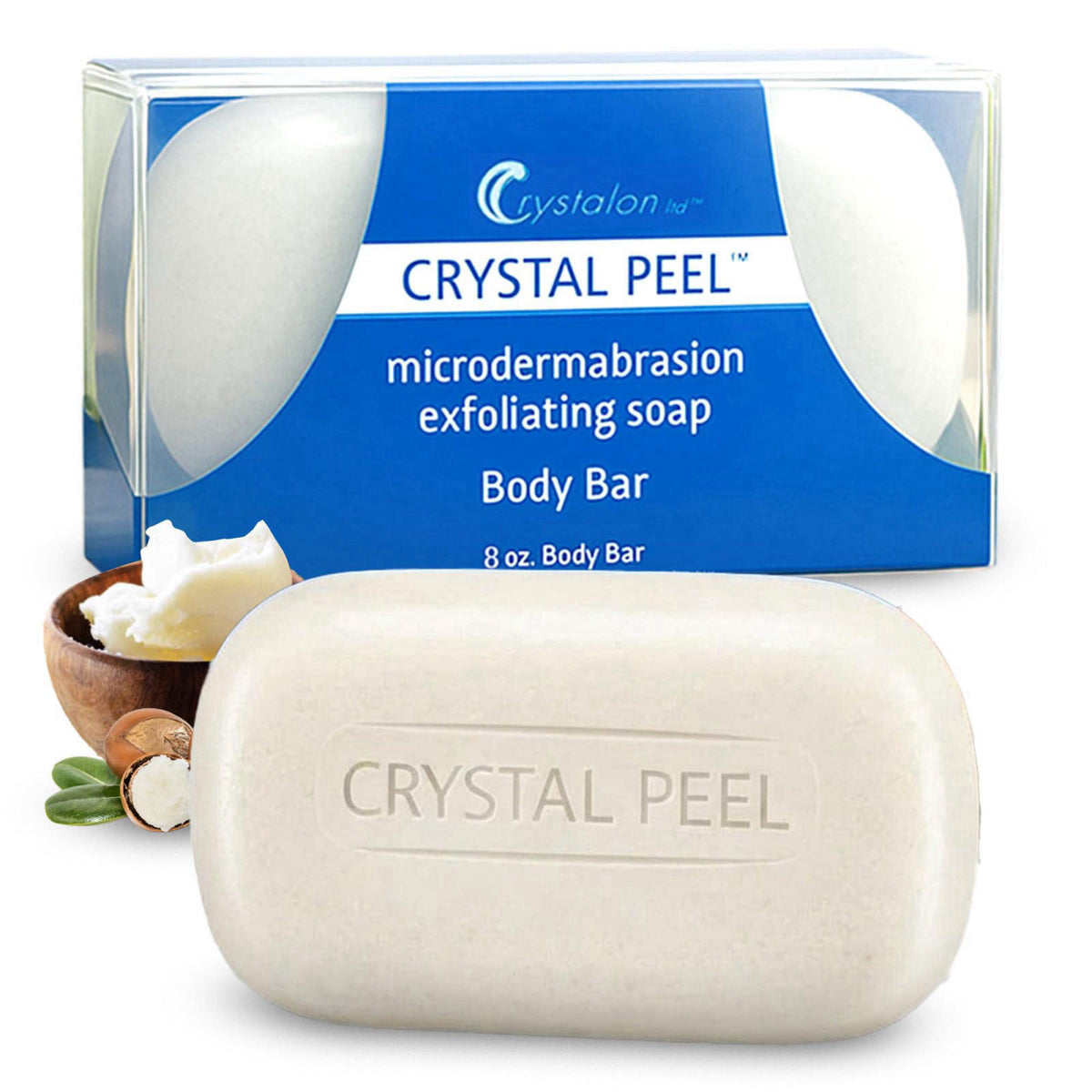 Crystalon Crystal Peel Exfoliating Bar Soap for Men & Women, Crystal Peel Luxury Microdermabrasion Hydrating & Exfoliati