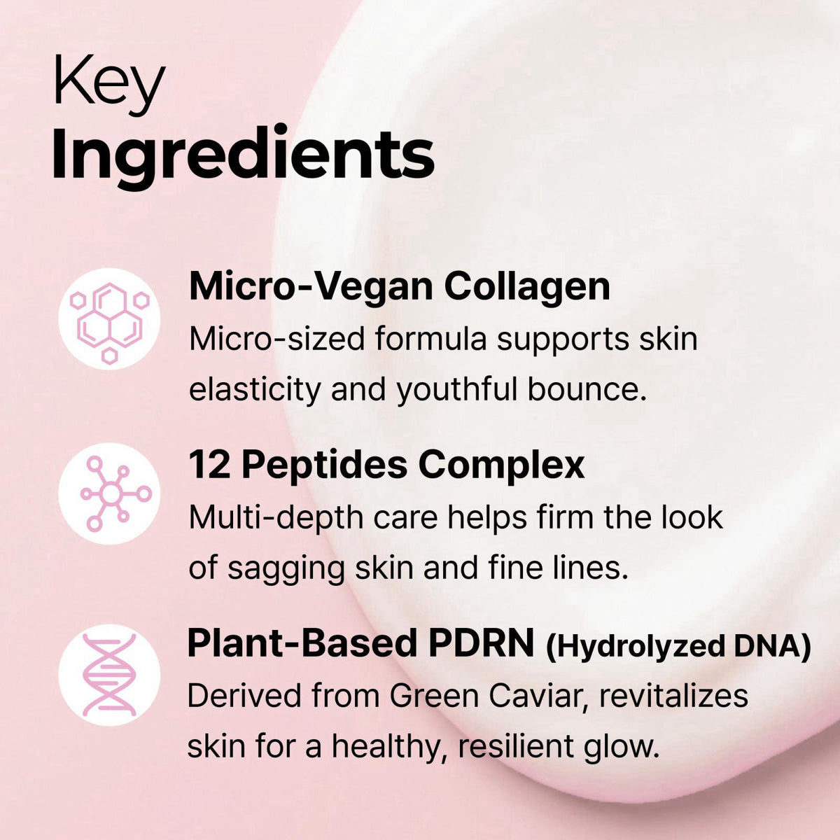varuza Triple Lift Bounce Cream 55ml Vegan Collagen 12 Peptides Vegan PDRN 2ea – full view