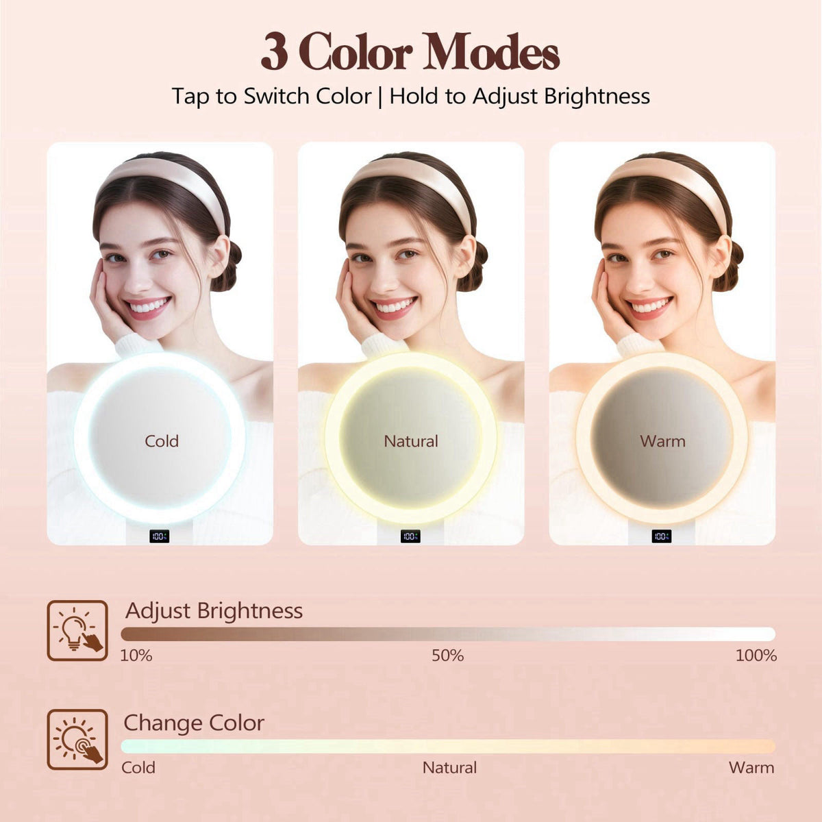 B Beauty Planet Magnifying Mirror with Light 30X, 2000mAh 1X/ 30X Magnifying Makeup Mirror with Standable Base & Tweezer