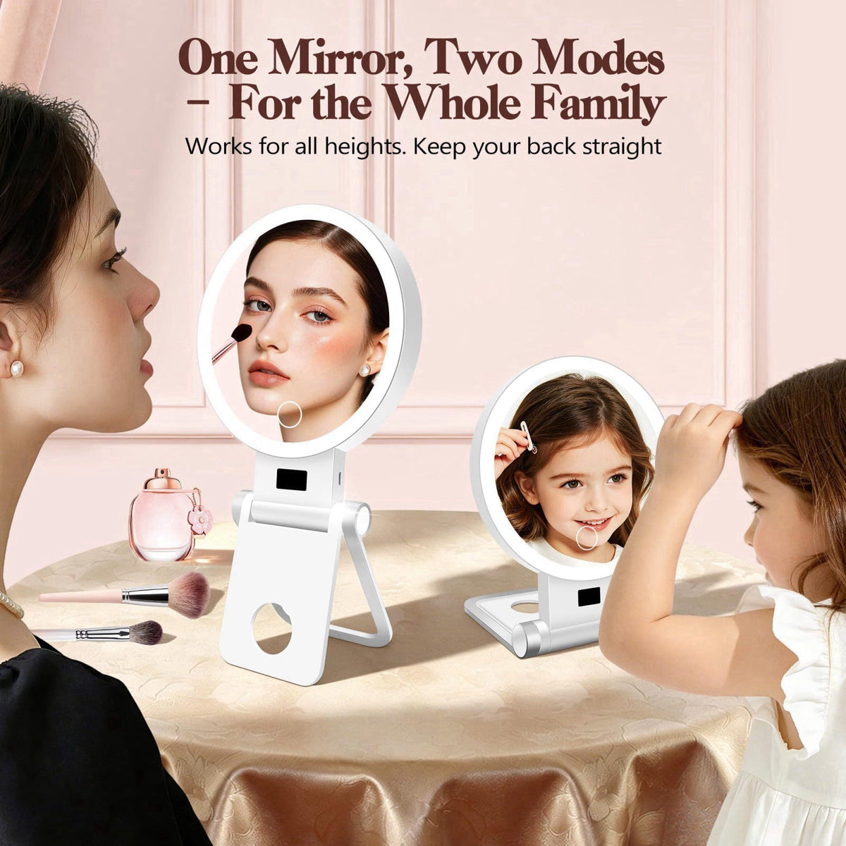 B Beauty Planet Magnifying Mirror with Light 30X, 2000mAh 1X/ 30X Magnifying Makeup Mirror with Standable Base & Tweezer