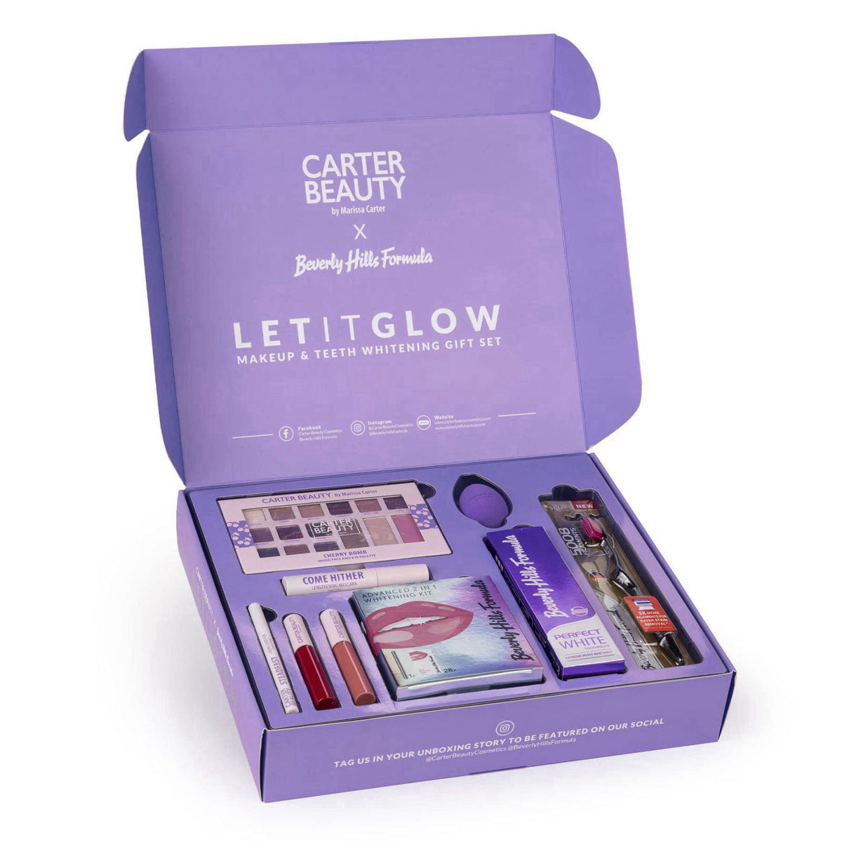 Carter Beauty Let It Glow Make Up and Teeth Whitening Set for Women 10 Pc – product photo (Makeup Sets)