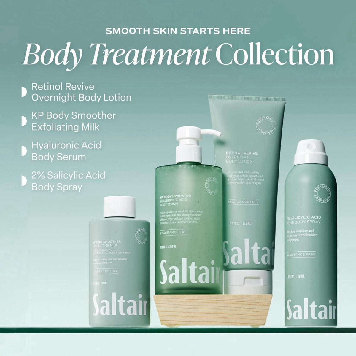 Saltair Retinol Revive Night Lotion | Firming Body Lotion | 10 oz Pump – full view