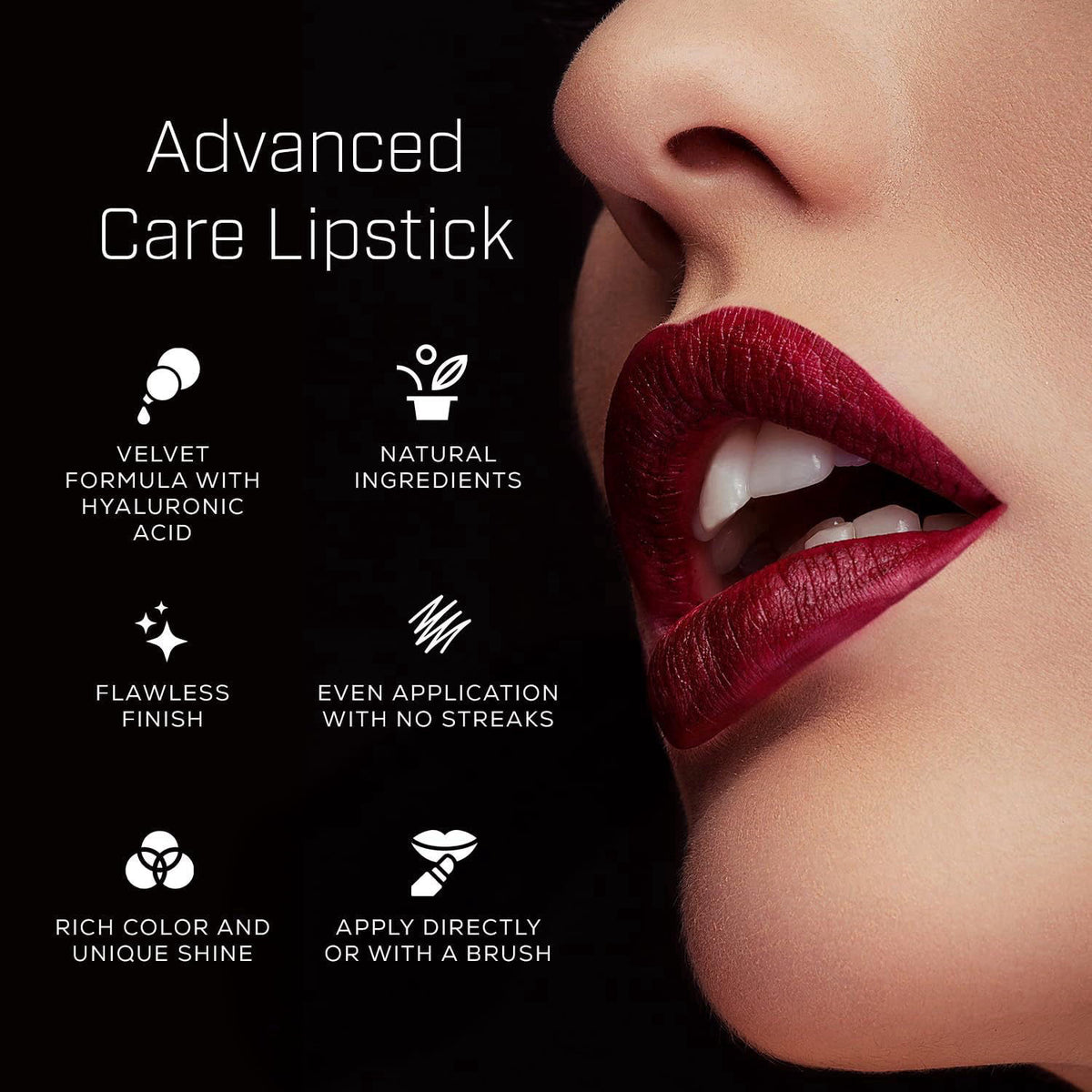RADIANT PROFESSIONAL MAKE UP / HELLENICA Radiant Professional Advanced Care Lipstick, Velvet, 29 Cranberry – back view a