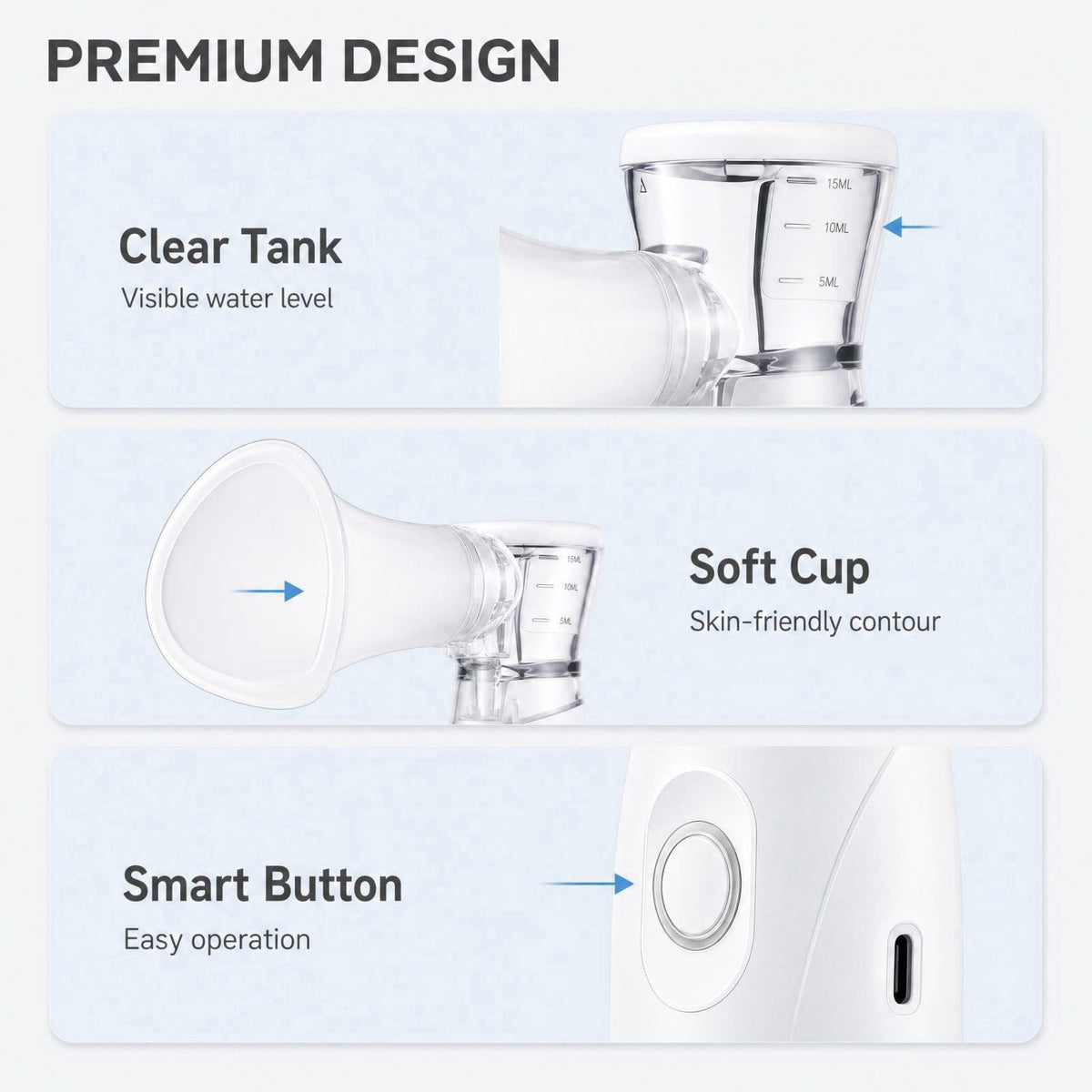 Talzpro Portable Fine Mist Sprayer, Nano Atomizer Humidifier with Detachable Tank – full view