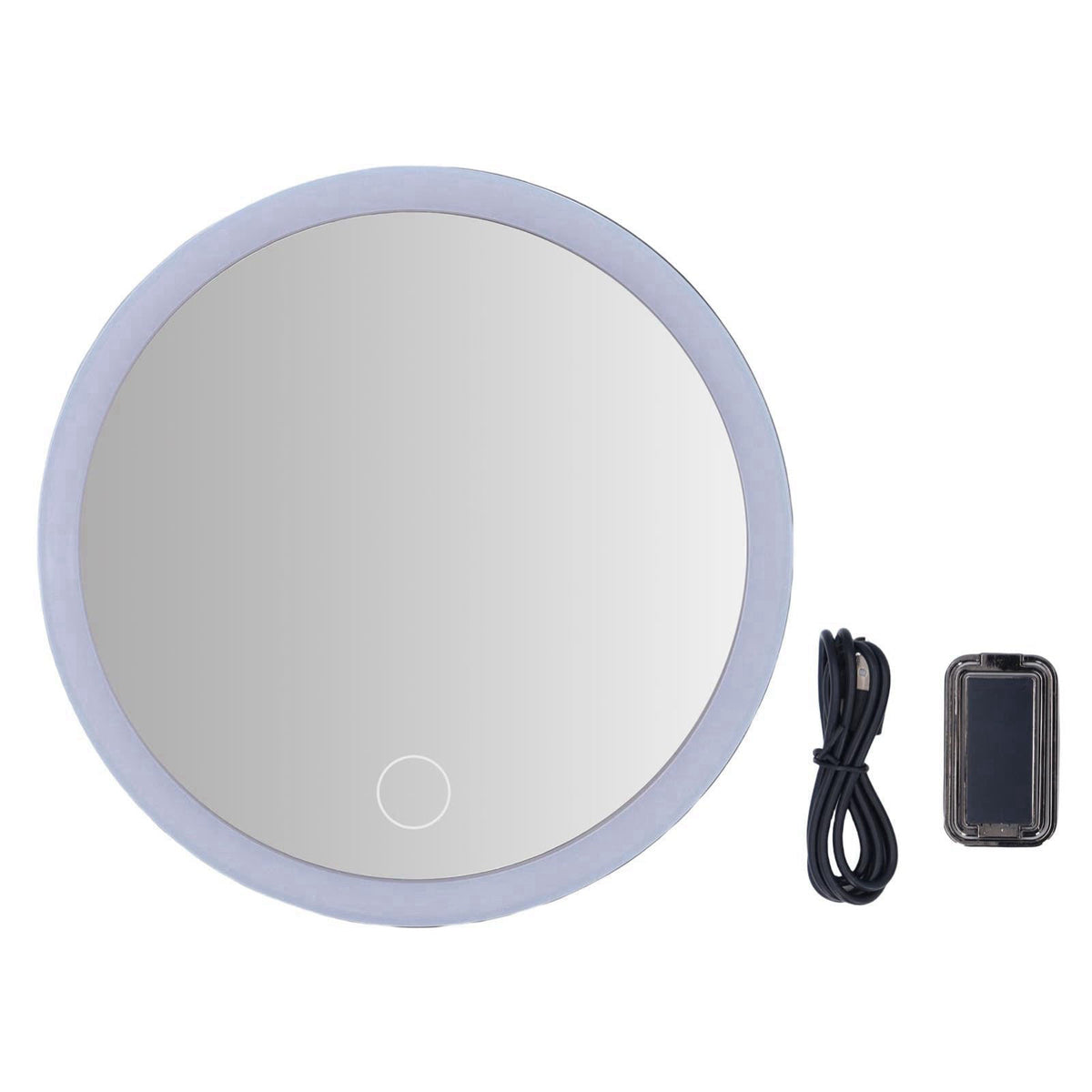OPPWONG 20X Lighted Magnifying Makeup Mirror, 3 Color LED Stepless Dimming Mirror, Foldable Stand with Suction Cups, Ide