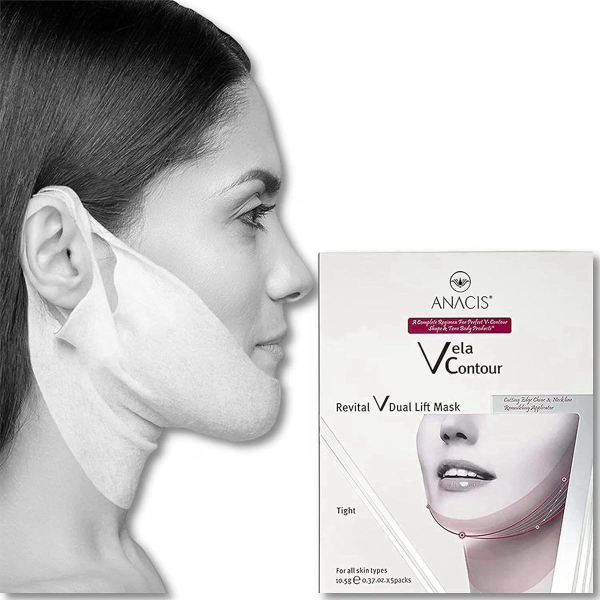 Anacis Neck Mask Skin Anti-Wrinkle Anti-Aging Smoother Firmer Neck Skin Care – product photo (Masks)