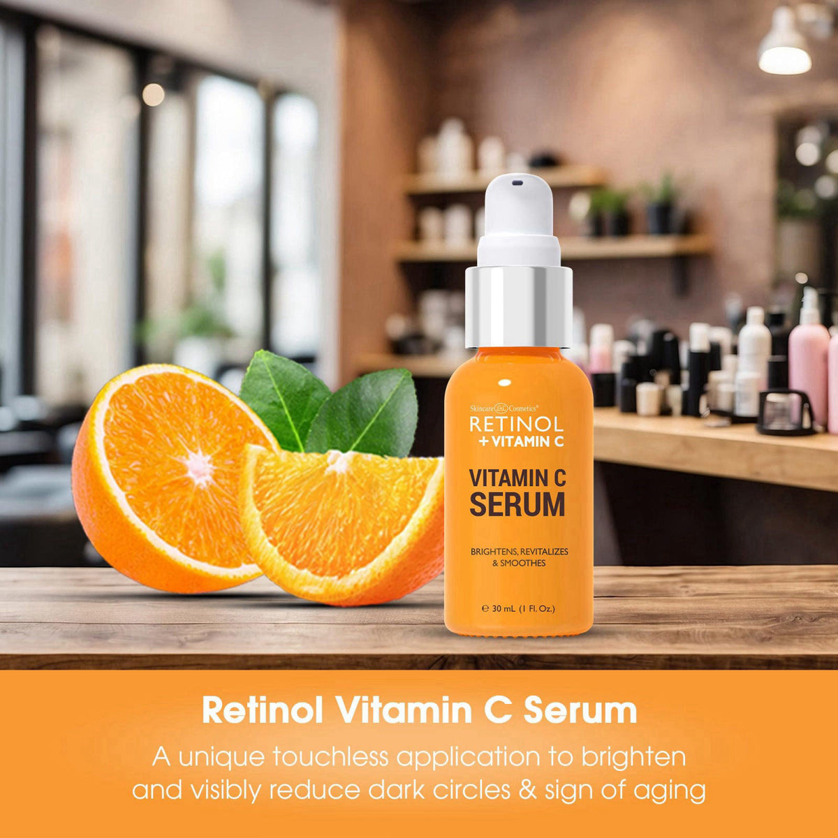LIVAURA Retinol + Vitamin C Face Serum - Anti Aging Facial Serum, Evens Skin Tone, Diminishes Fine Lines and Wrinkles, S