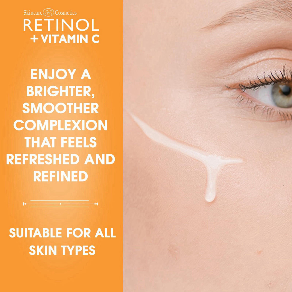 LIVAURA Retinol + Vitamin C Face Serum - Anti Aging Facial Serum, Evens Skin Tone, Diminishes Fine Lines and Wrinkles, S