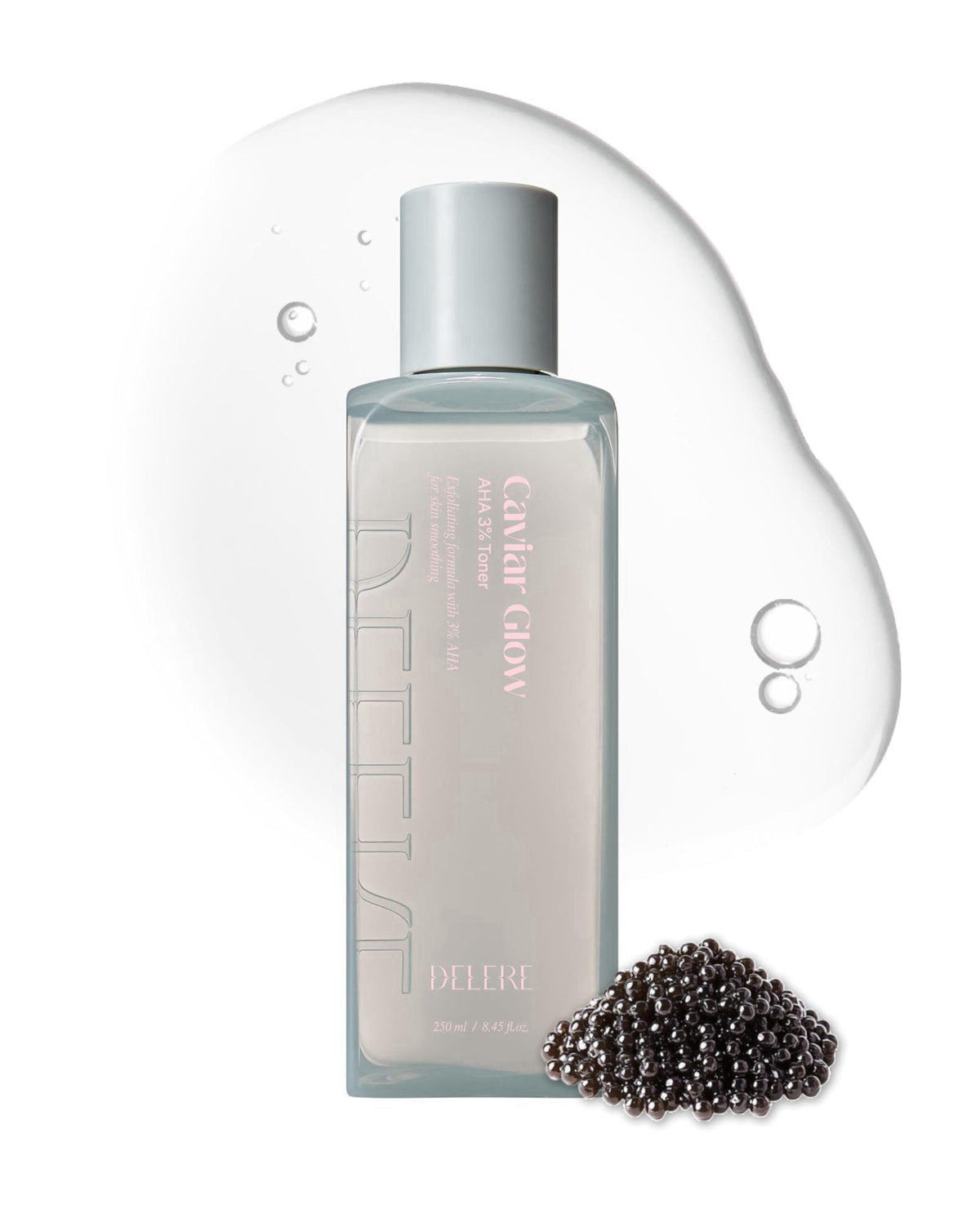Delere Caviar AHA 3% Glow Toner, Radiance Skin, Collagen Exfoliating Glowing – product photo (Toners &amp; Astringents)