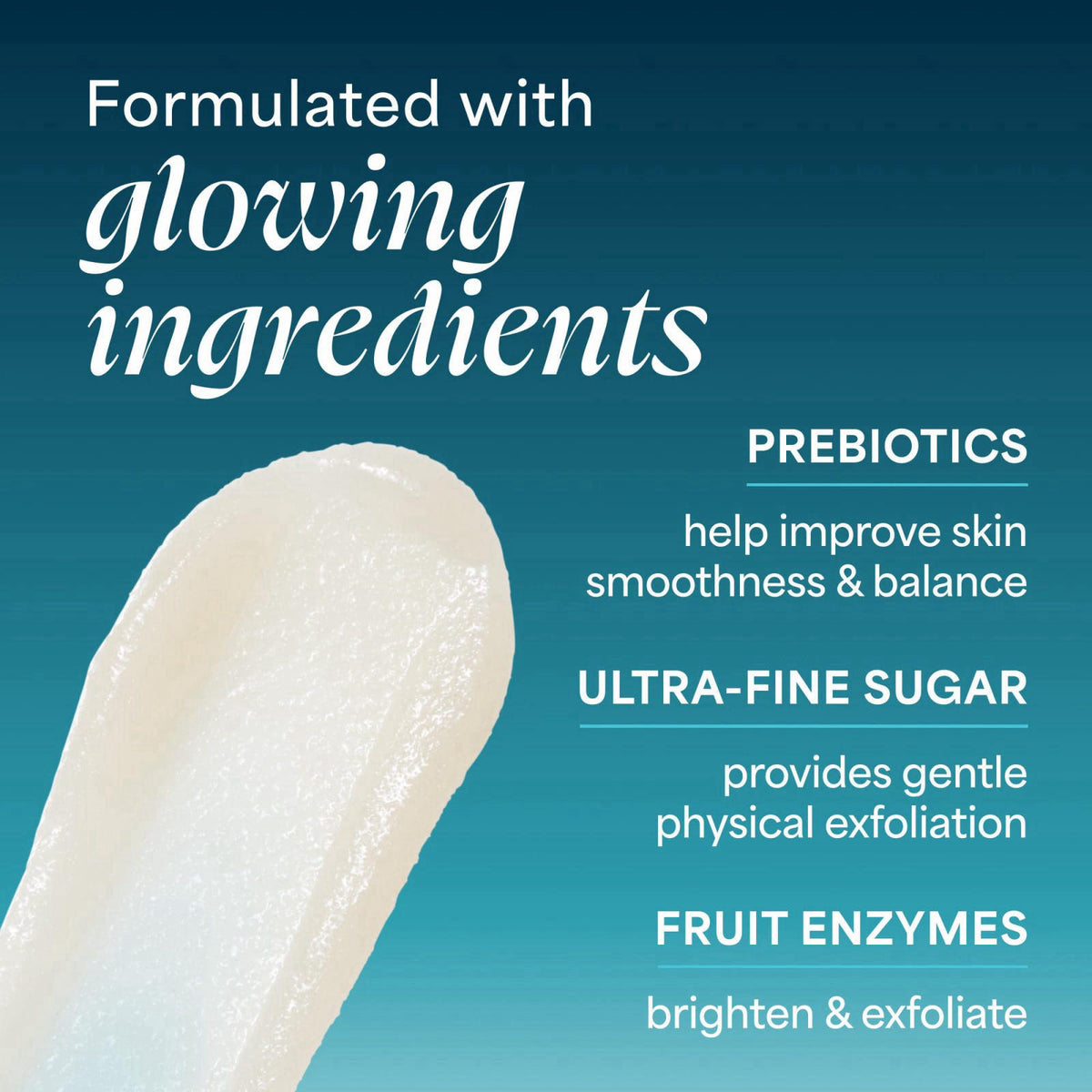 TULA So Polished Gentle Exfoliating Sugar Face Scrub, 2.9 oz – back view and specifications