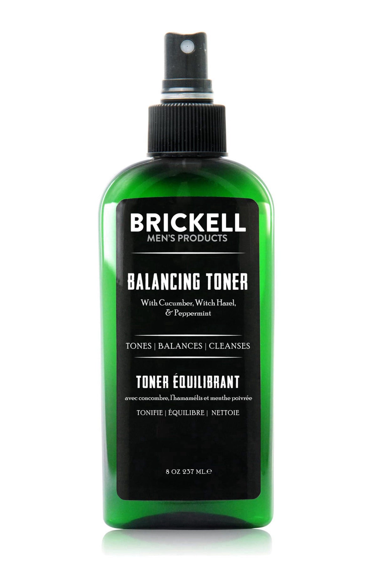 Brickell Men's Products Brickell Men's Balancing Toner for Men, Alcohol-Free Mint Facial Toner with Witch Hazel, Aloe, a