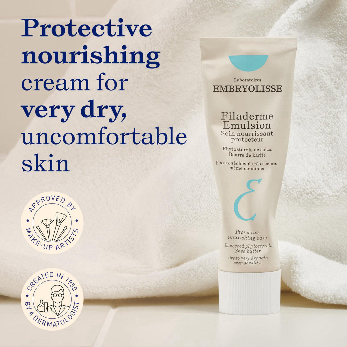 Embryolisse Filaderme Nourishing Moisturizer with Shea Butter, 2.54 Fl Oz – close-up detail
