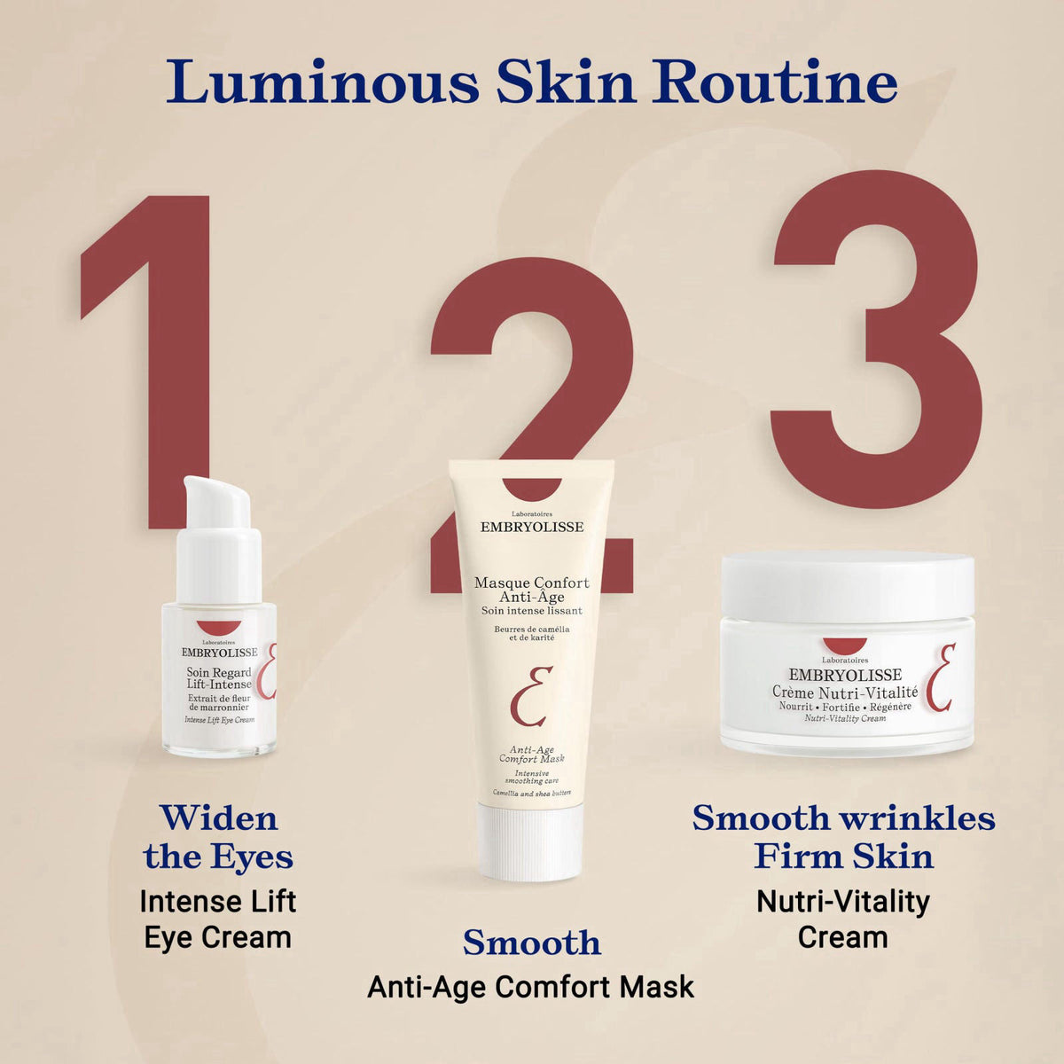 Embryolisse Anti-Age Comfort Mask, Hyaluronic Acid & Vitamin E Night Face Mask, Natural & Organic Anti Wrinkle Cream, Pa