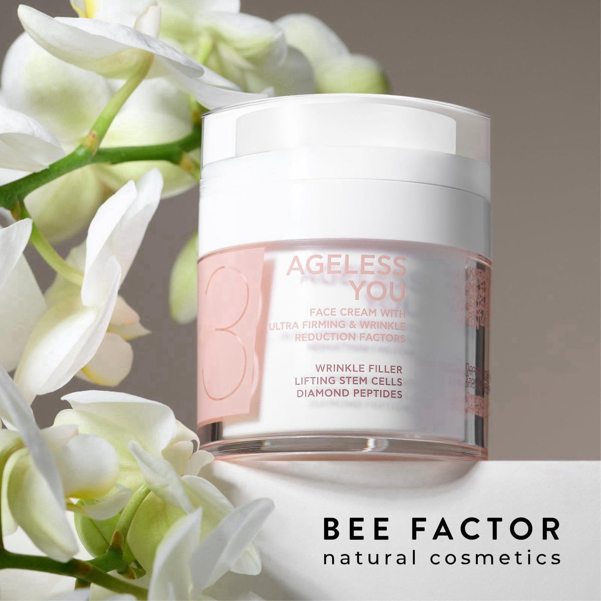 BEE FACTOR AGELESS YOU Cream for Instant Firming and Wrinkle Reduction, with 97% Natural Active Ingredients, 50 ml – pac