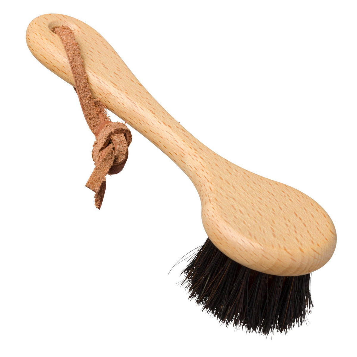 Redecker Ionic Face & Body Brush – Oiled Beechwood Handle, Bronze Wire & Horsehair Bristles for Circulation, Detox & Ski