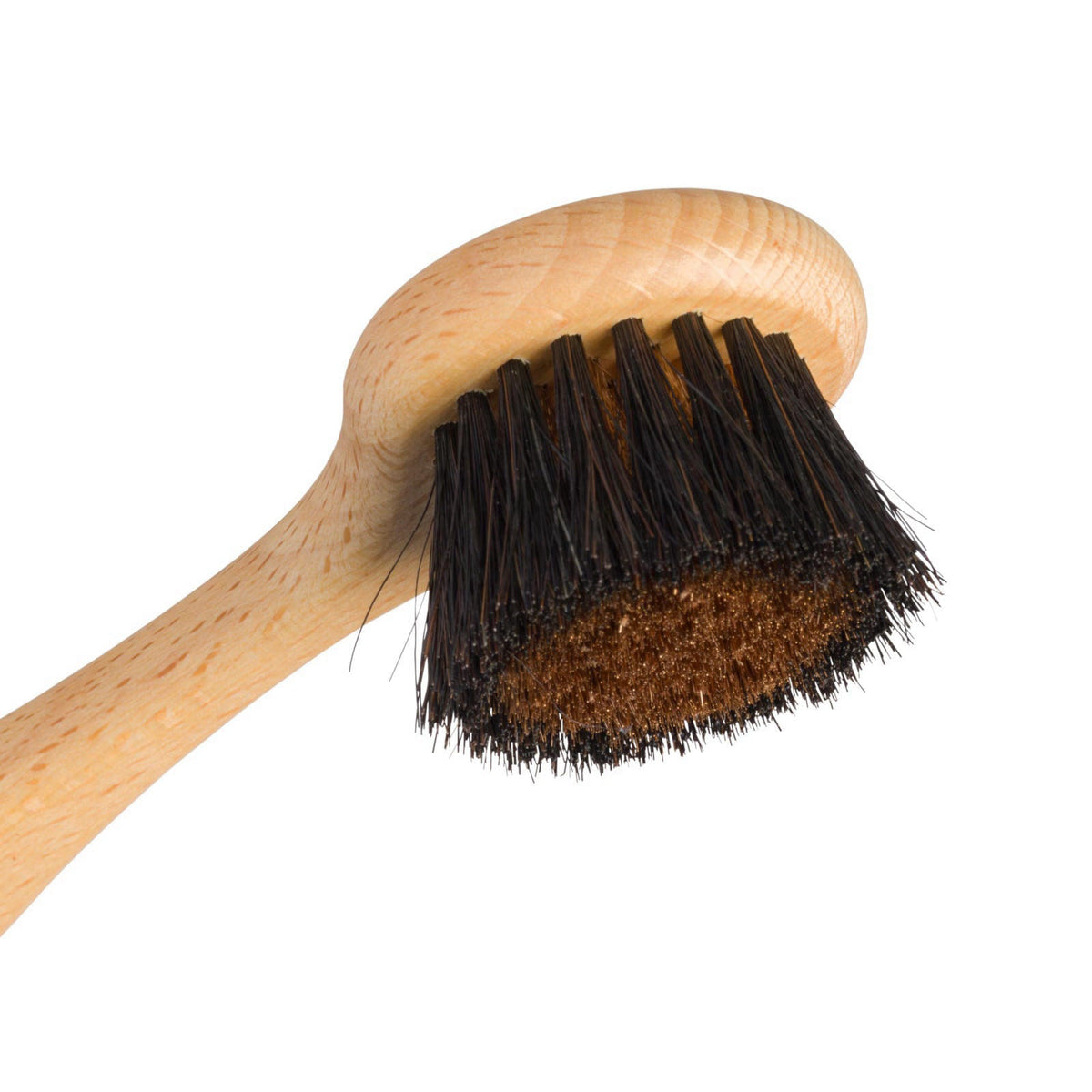 Redecker Ionic Face & Body Brush – Oiled Beechwood Handle, Bronze Wire & Horsehair Bristles for Circulation, Detox & Ski