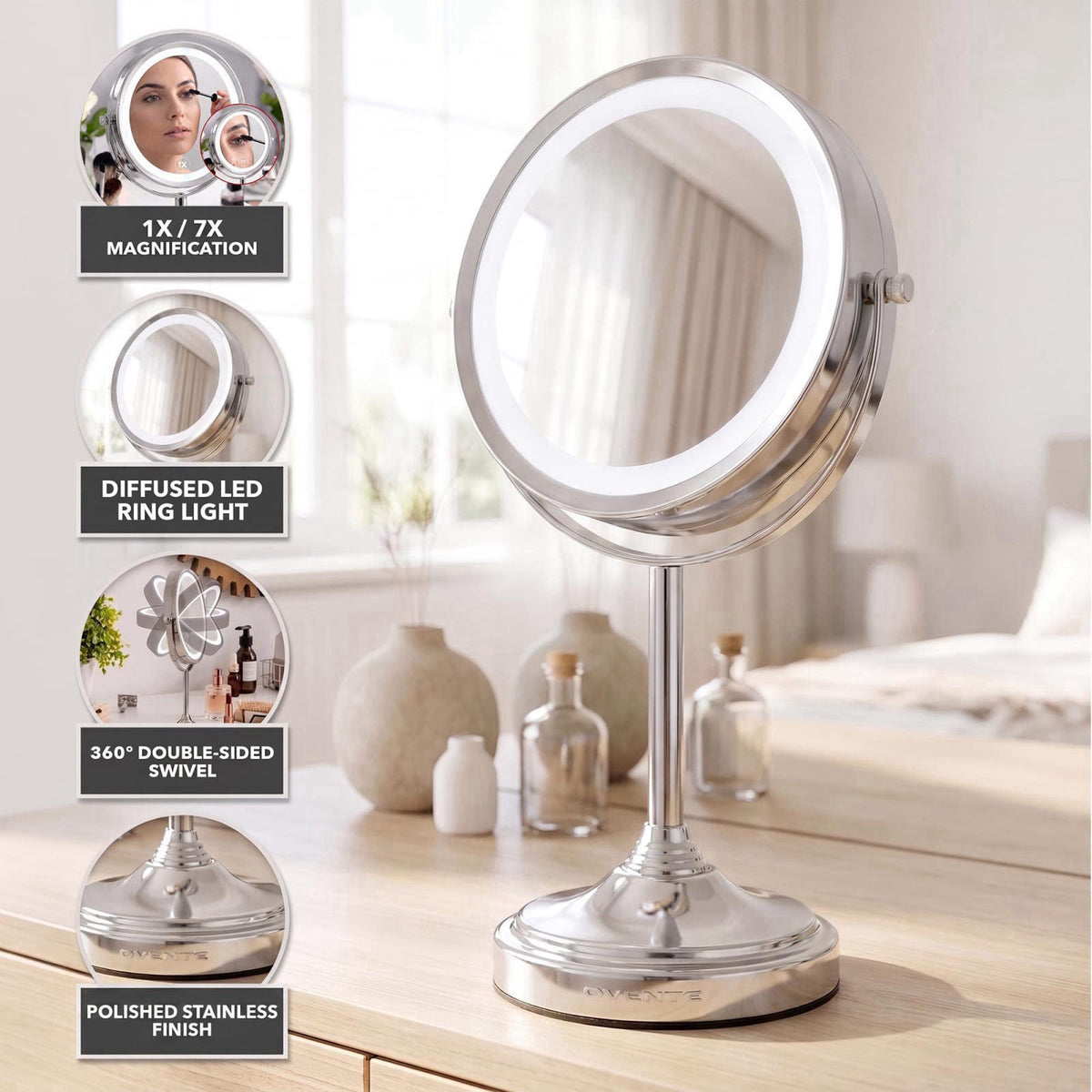 OVENTE – Mirrors on display