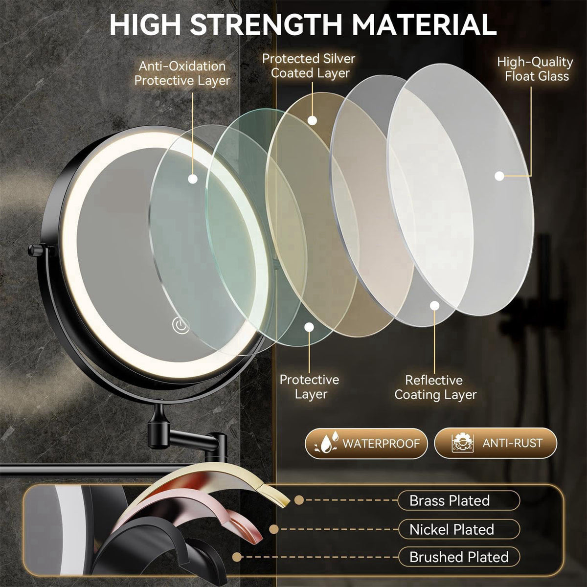 Auxmir – Makeup Mirrors on display