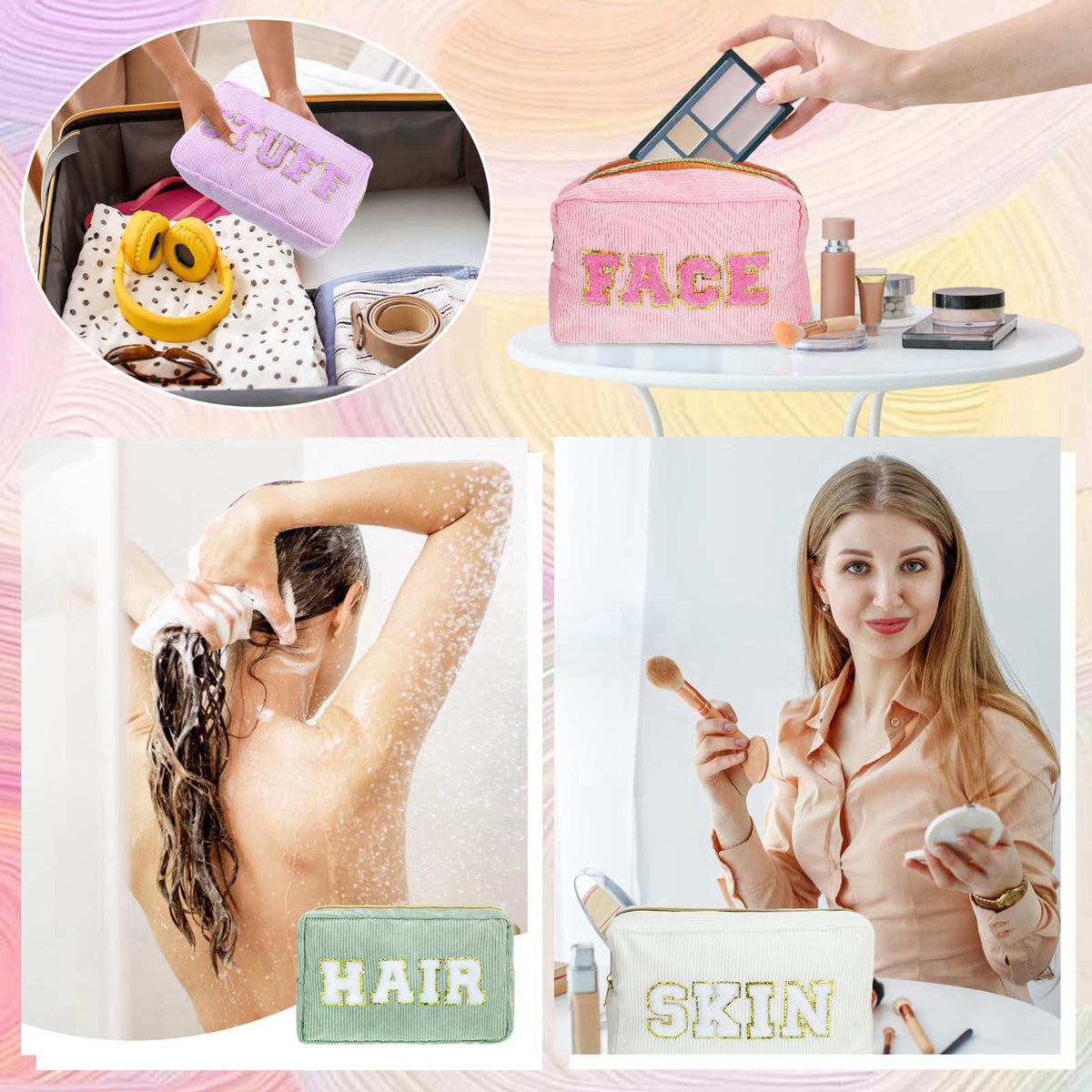 Pinkunn – Cosmetic Bags on display