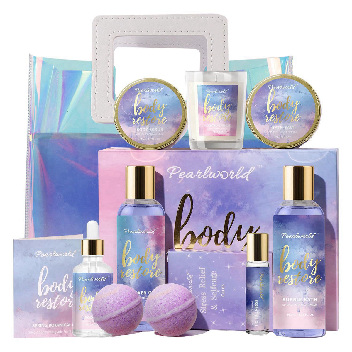PEARLWORLD Birthday Gifts for Women, 12 Pcs Luxury Bath Skin Care Shower Bath Set – product photo (Sets &amp; Kits)