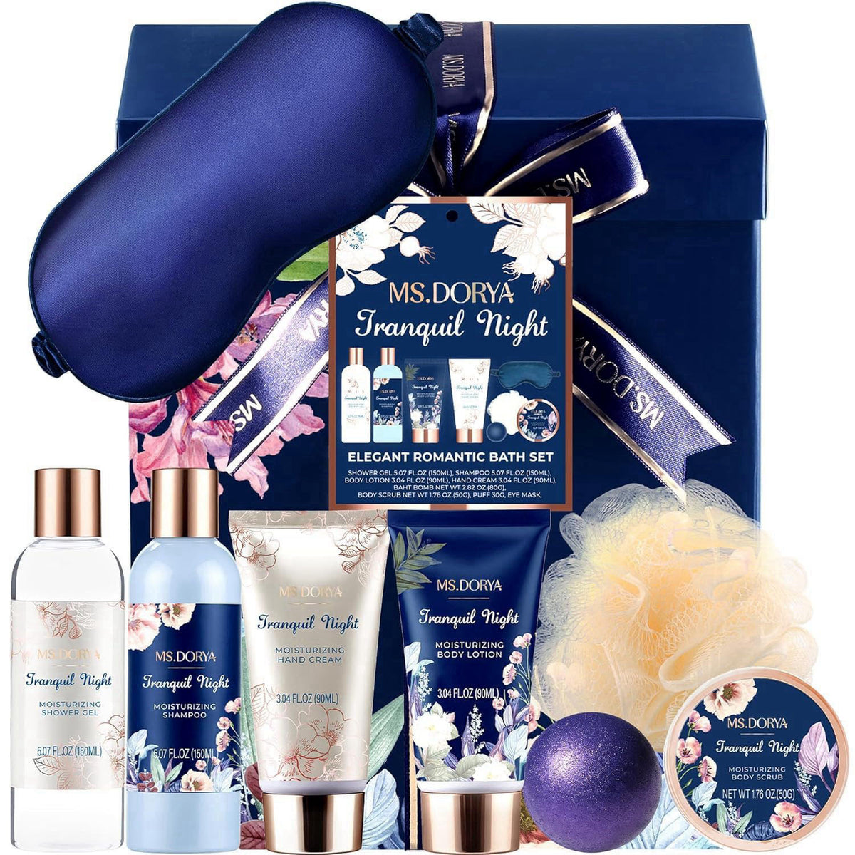 MS.DORYA Birthday Spa Gift Set for Her - 6Pcs Bath and Body Kit Spa Basket for Women – product photo (Sets &amp; Kits)