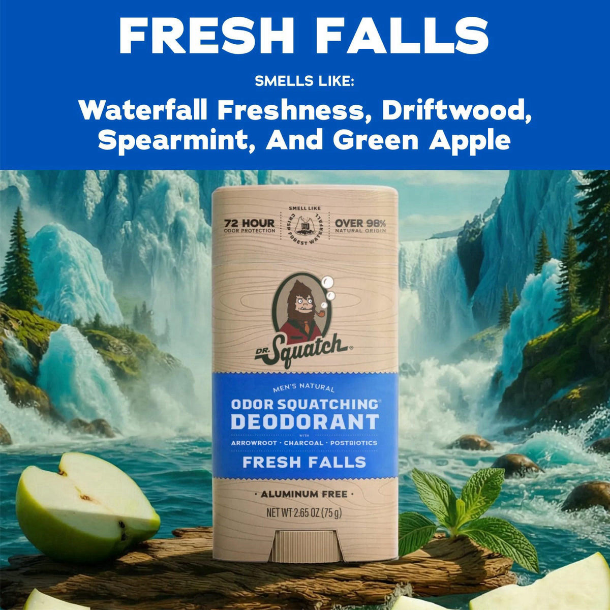 Dr. Squatch Natural Men’s Deodorant, Aluminum Free Deodorant Men (3-Pack) – full view
