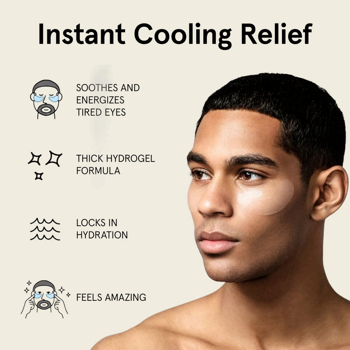 JAXON LANE Bro Mask Under Eye Patches for Men for Dark Circles, 1 x 6 Pairs – full view, size 6 Count (Pack of 1)