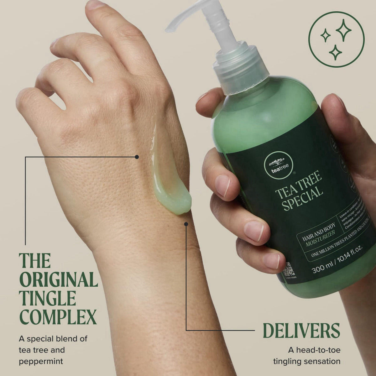 Tea Tree Hair and Body Moisturizer Leave-In Conditioner, Body Lotion, After-Shave Cream, For All Hair + Skin Types – alt