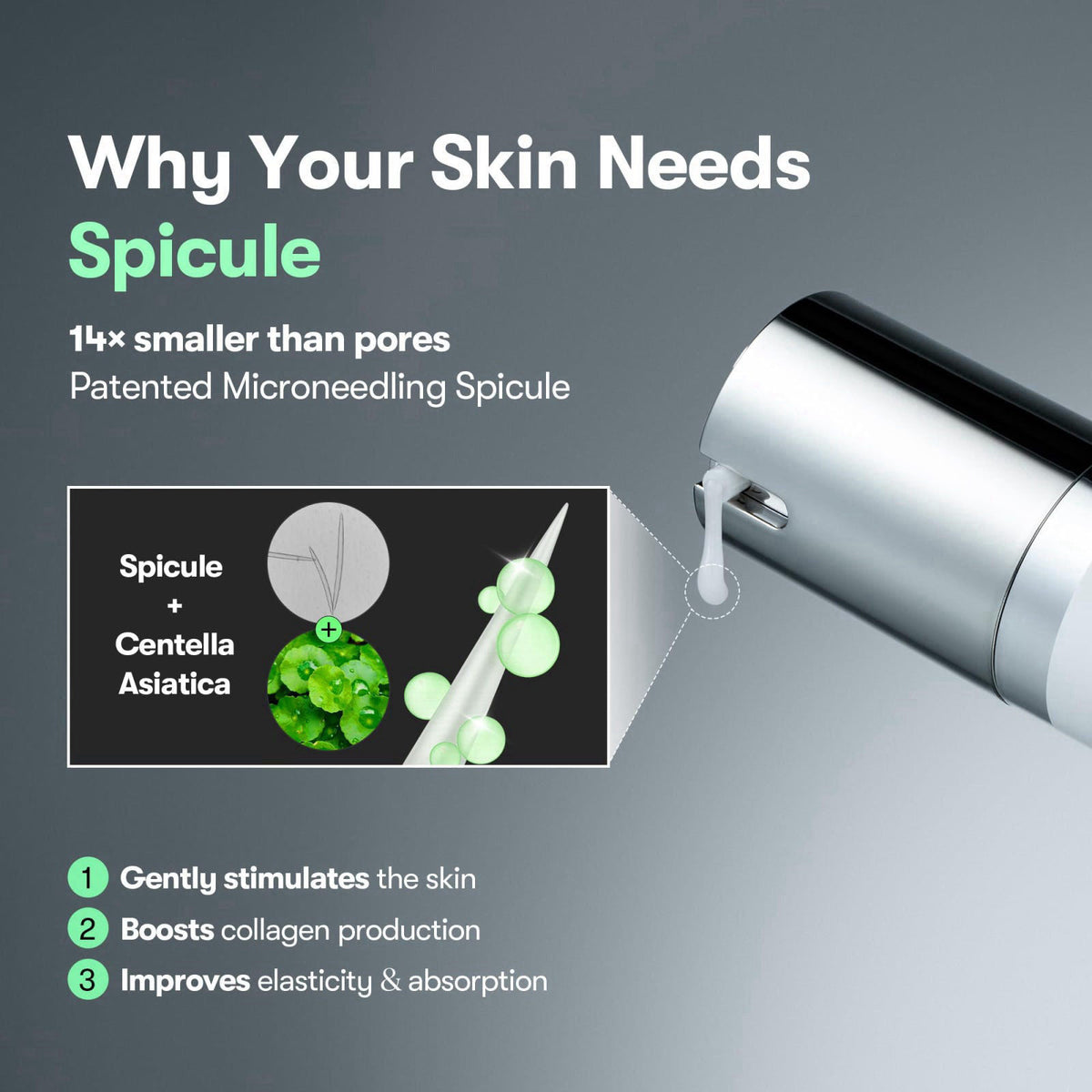 VT COSMETICS CICA Reedle Shot 700 Spicule Microneedling Serum – back view and specifications